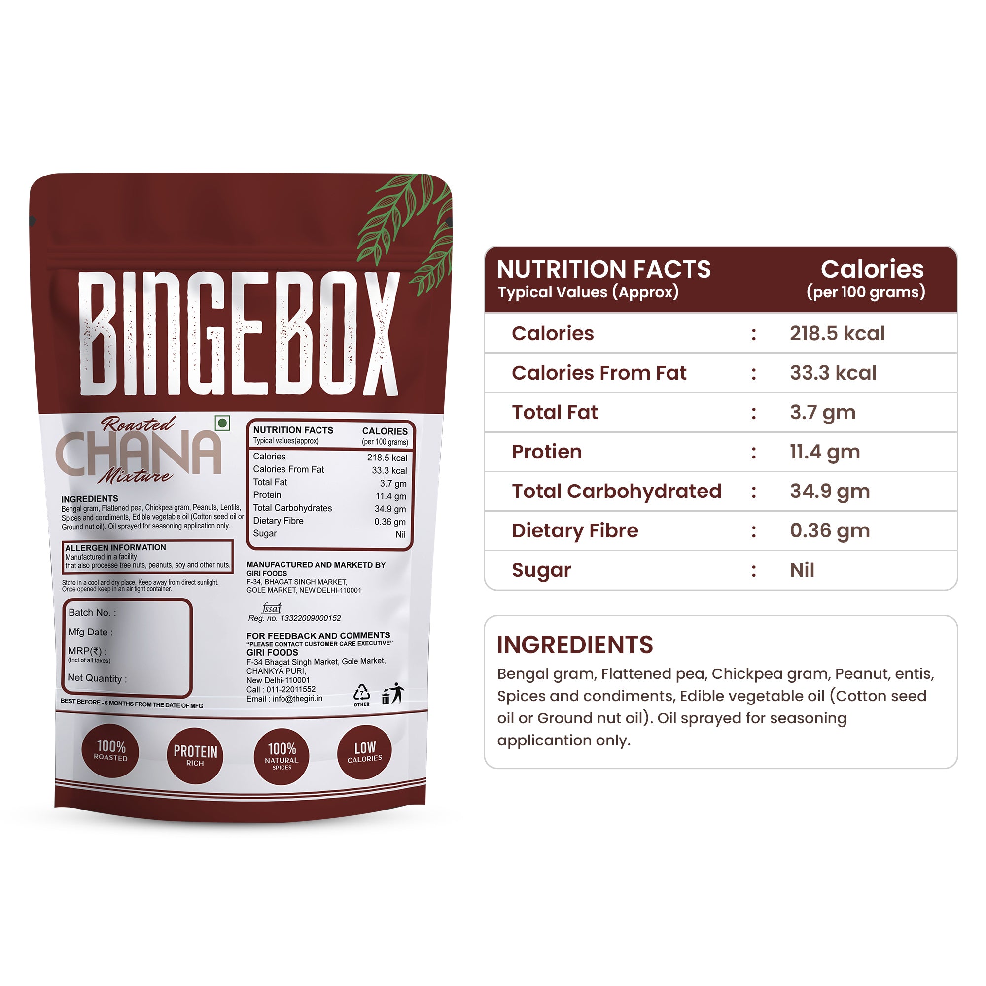 Roasted Chana Mixture – Symphony of Crunch