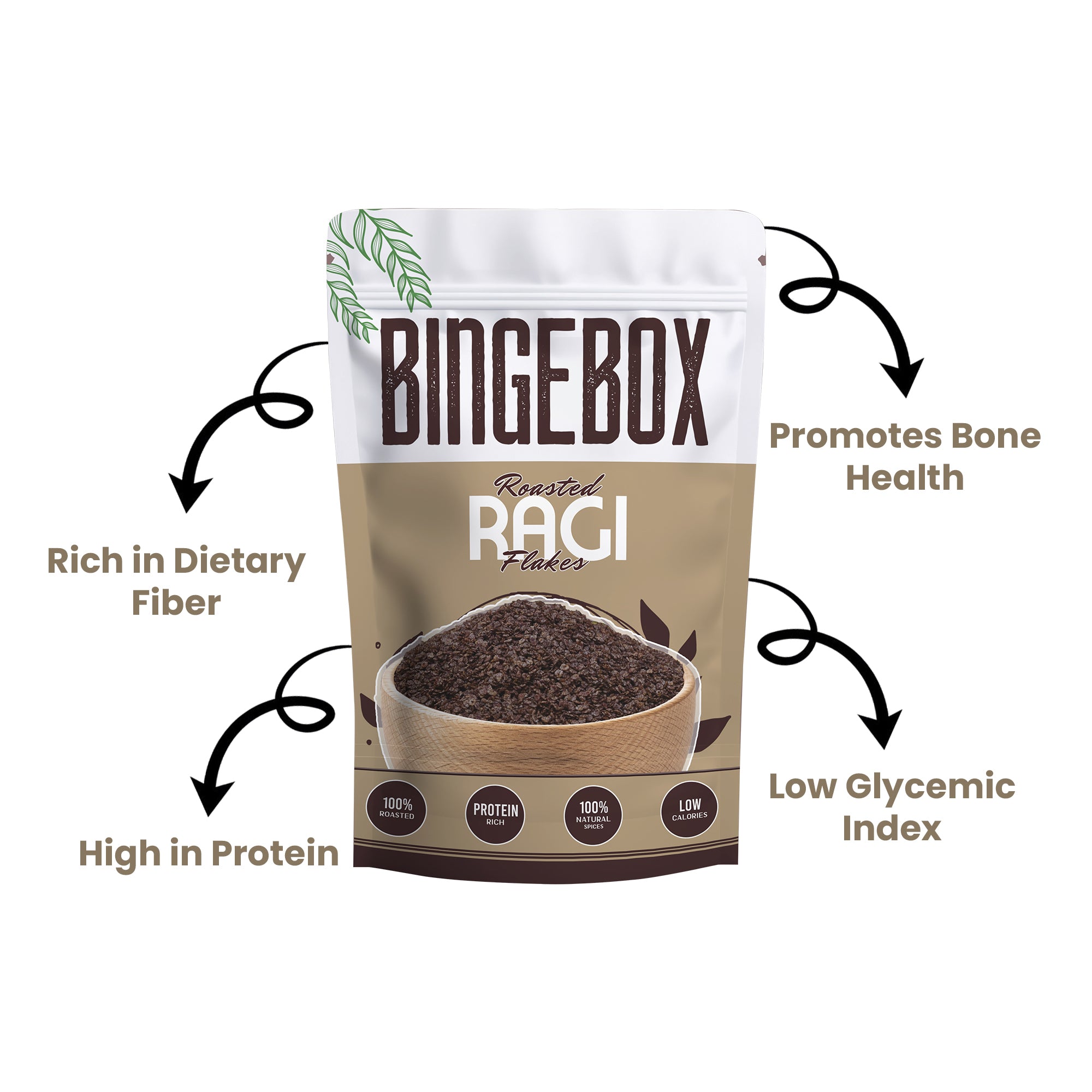 Roasted Ragi Flakes – Nutritious Crunch in Every Bite